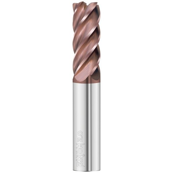 Fullerton Tool 5-Flute - Variable Helix - 3412 Fantom 2.0 HP End Mills, FC20, RH Spiral, Corner Radius, Stndrd, 1/4 37546